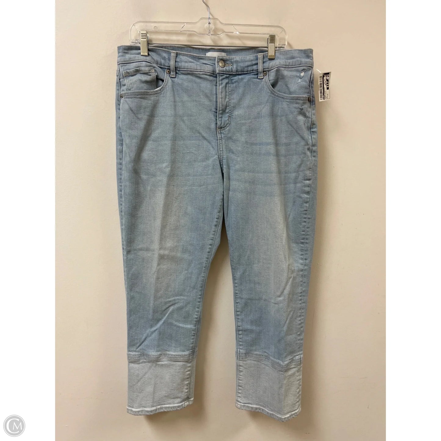 Jeans Straight By Loft In Blue Denim, Size: 14