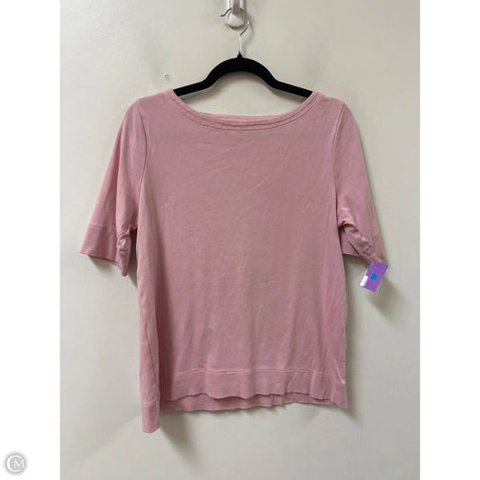 Top Short Sleeve By Chicos In Pink, Size: L