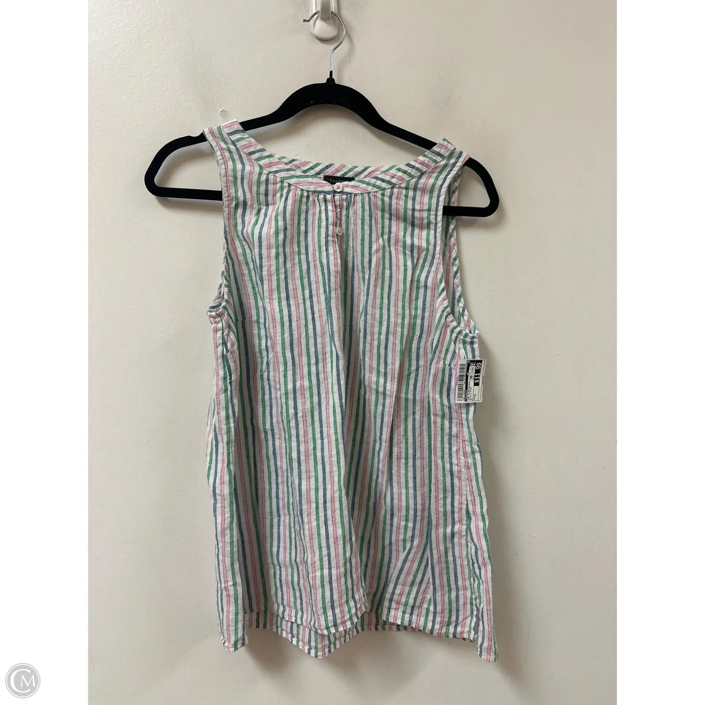 Top Sleeveless By Talbots In Blue & Pink, Size: M