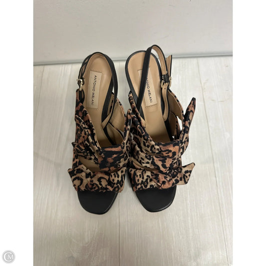 Sandals Heels Block By Antonio Melani In Animal Print, Size: 10