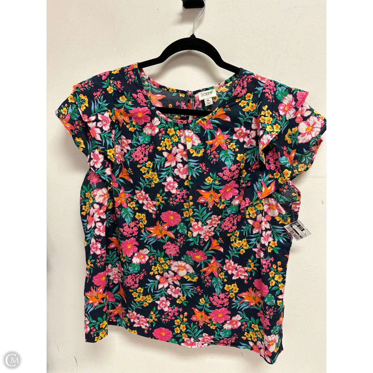 Top Short Sleeve By J. Crew In Floral Print, Size: Xl