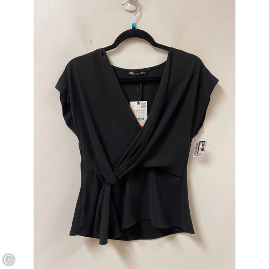 Top Short Sleeve By Zara In Black, Size: Xs