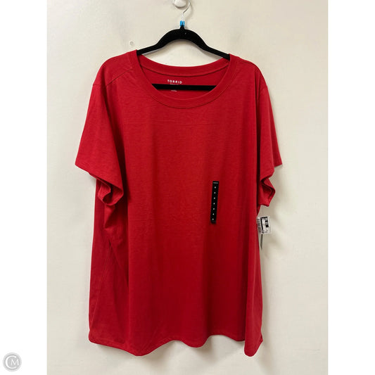 Top Short Sleeve By Torrid In Red, Size: 4x