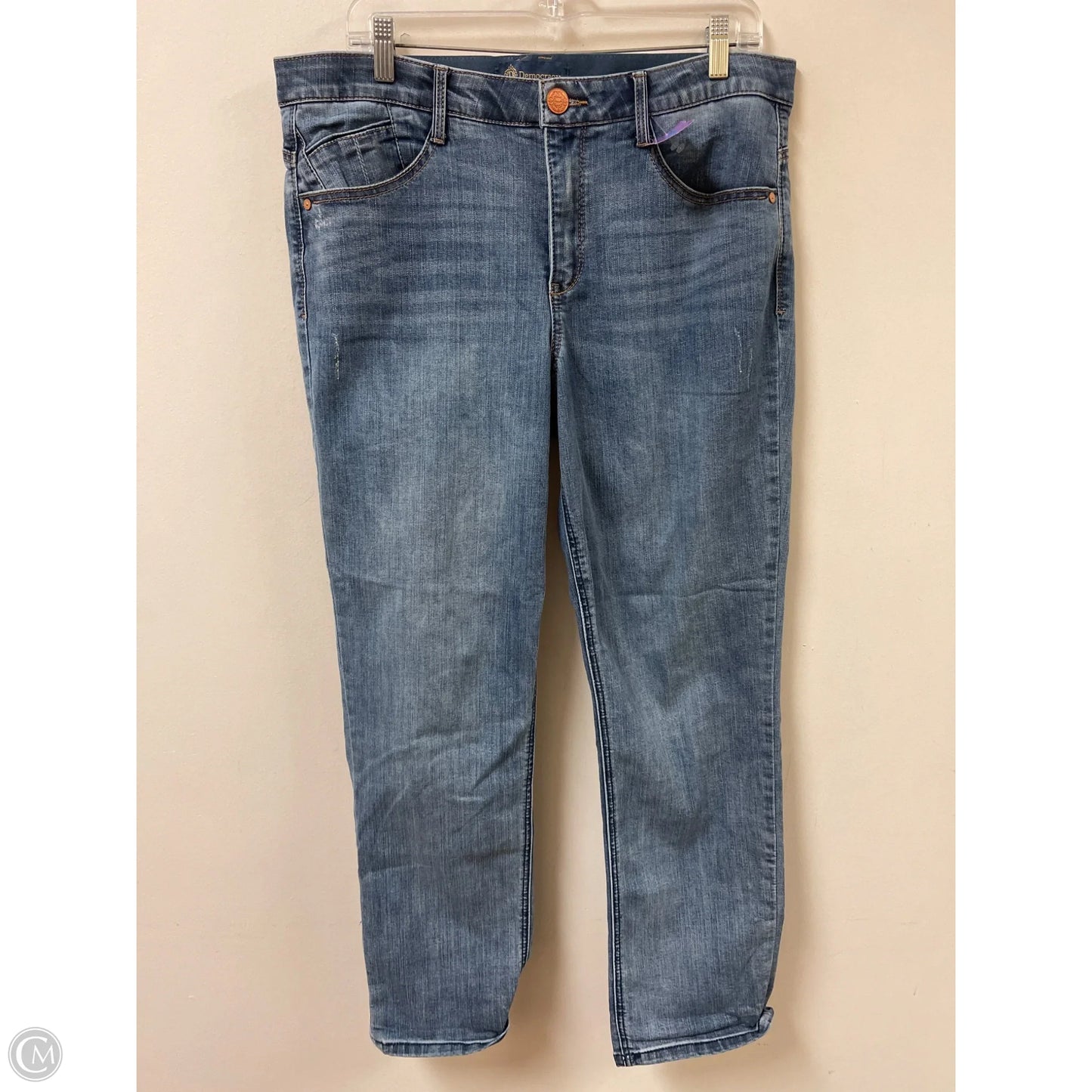 Jeans Straight By Democracy In Blue Denim, Size: 14