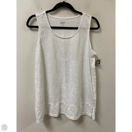 Top Sleeveless By Lands End In White, Size: M