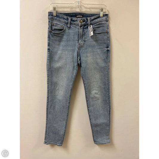 Jeans Straight By Express In Blue Denim, Size: 6