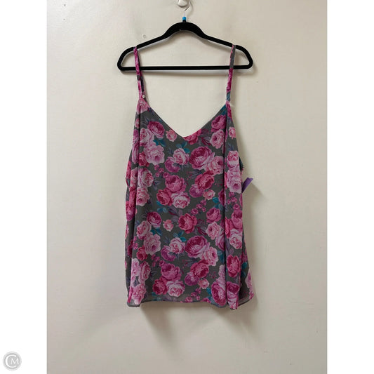 Top Sleeveless By Torrid In Grey & Pink, Size: 4x