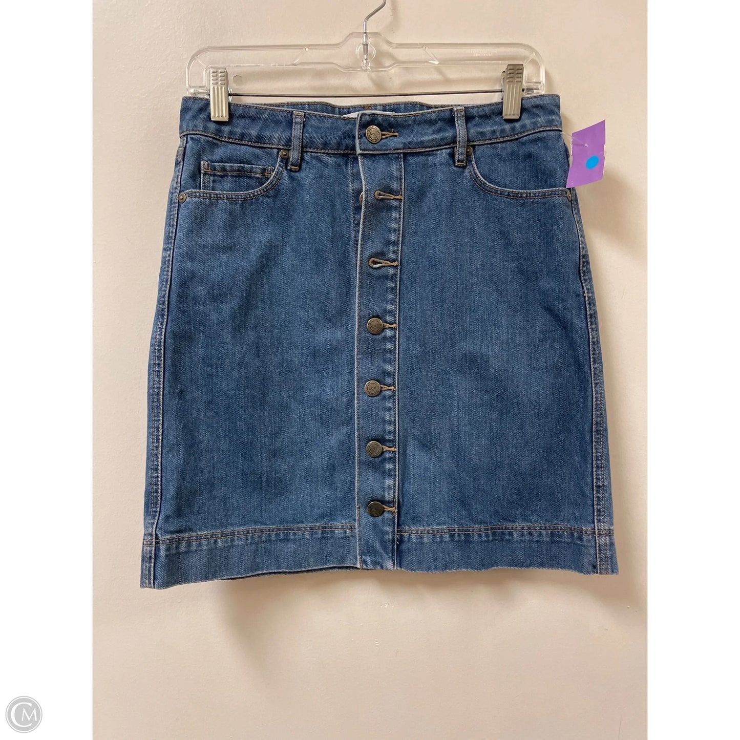 Skirt Mini & Short By Loft In Blue Denim, Size: 0