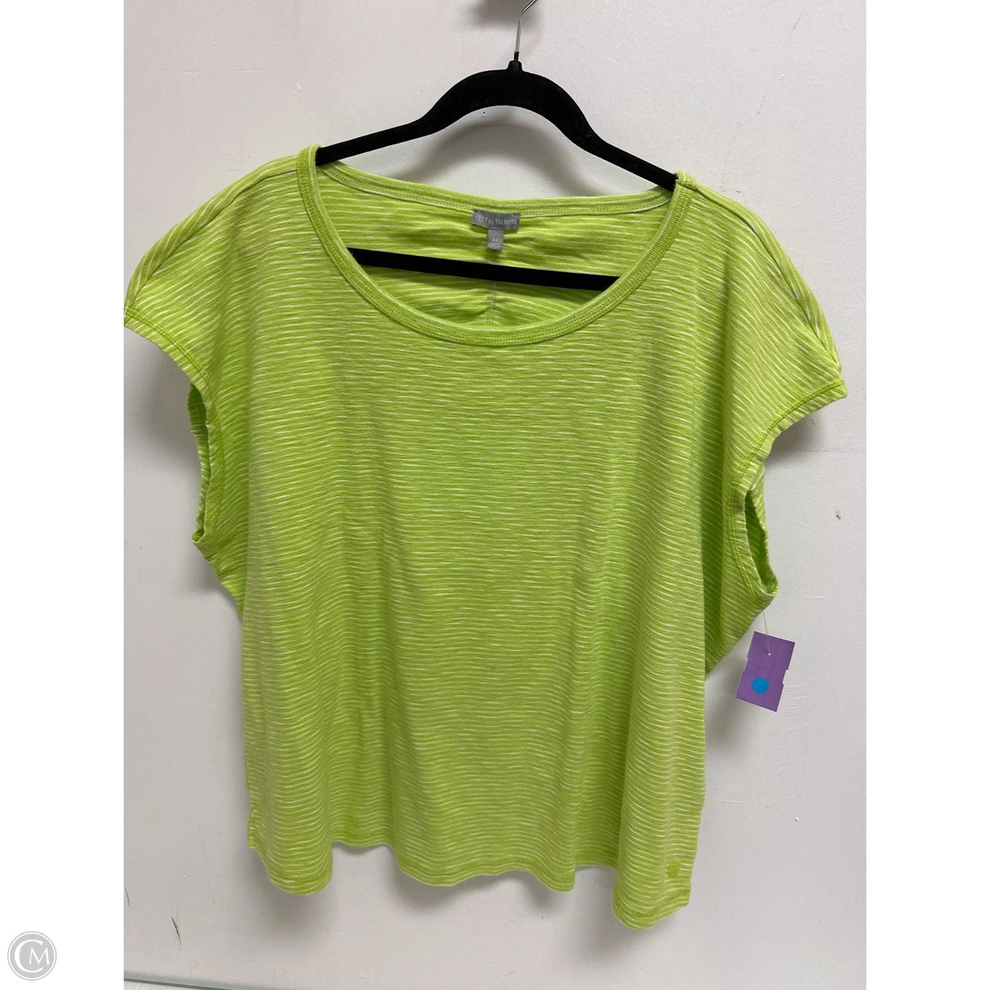 Top Short Sleeve By Talbots In Green, Size: 3x