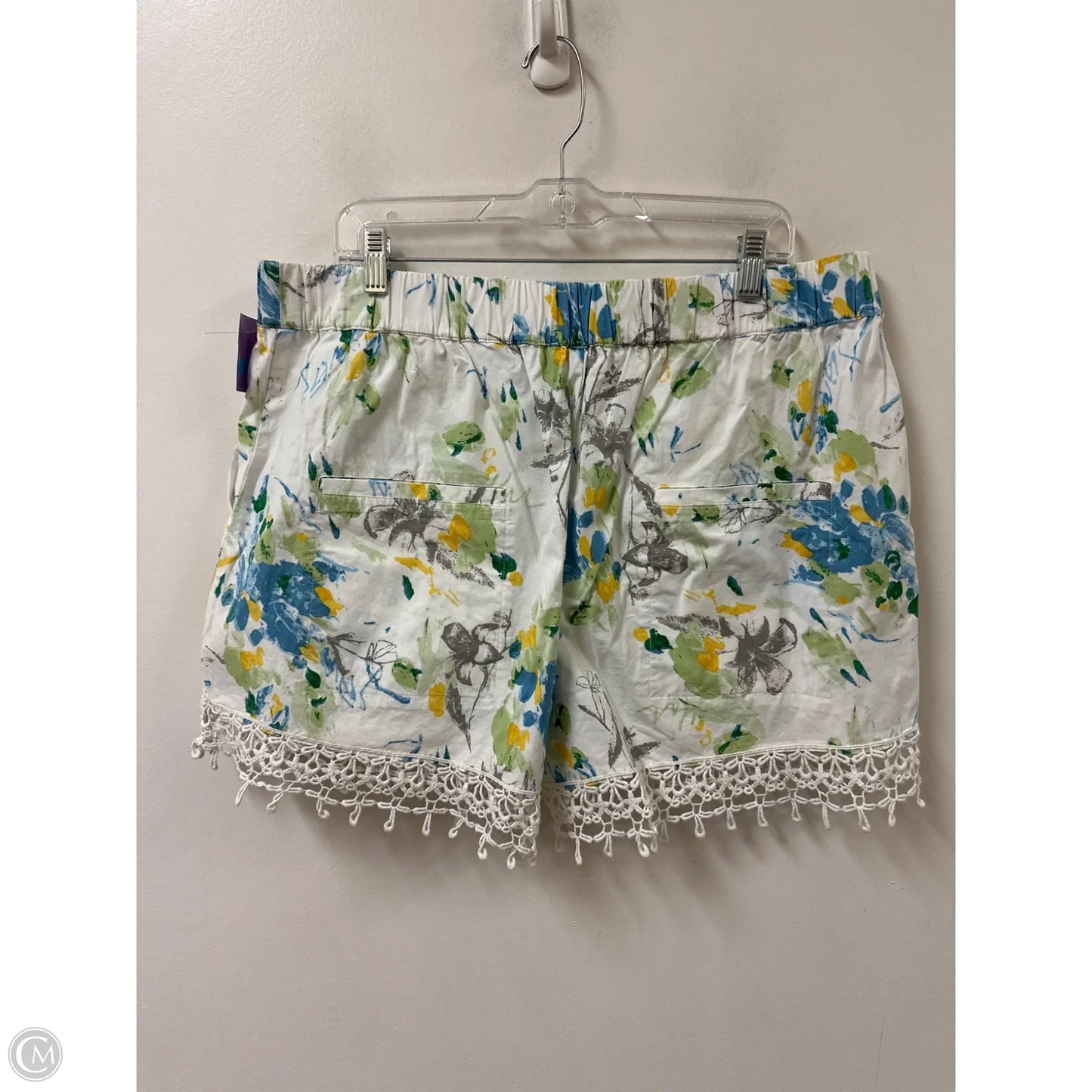 Shorts By Anthropologie In Blue & White, Size: 16