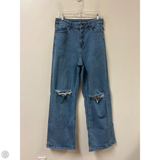 Jeans Wide Leg By New York And Co In Blue Denim, Size: 14