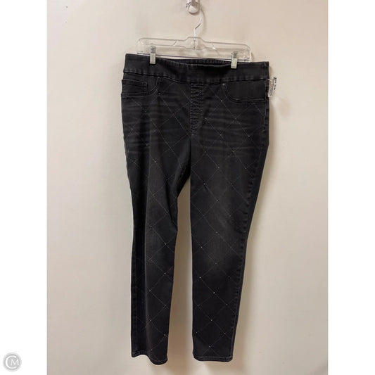 Jeans Skinny By Chicos In Grey Denim, Size: 12
