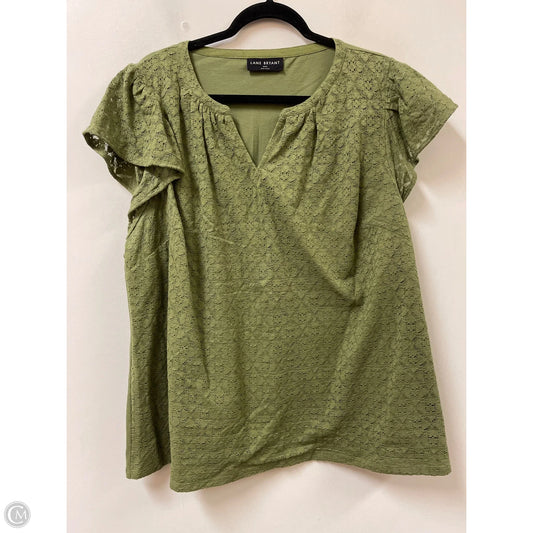 Top Short Sleeve By Lane Bryant In Green, Size: 1x