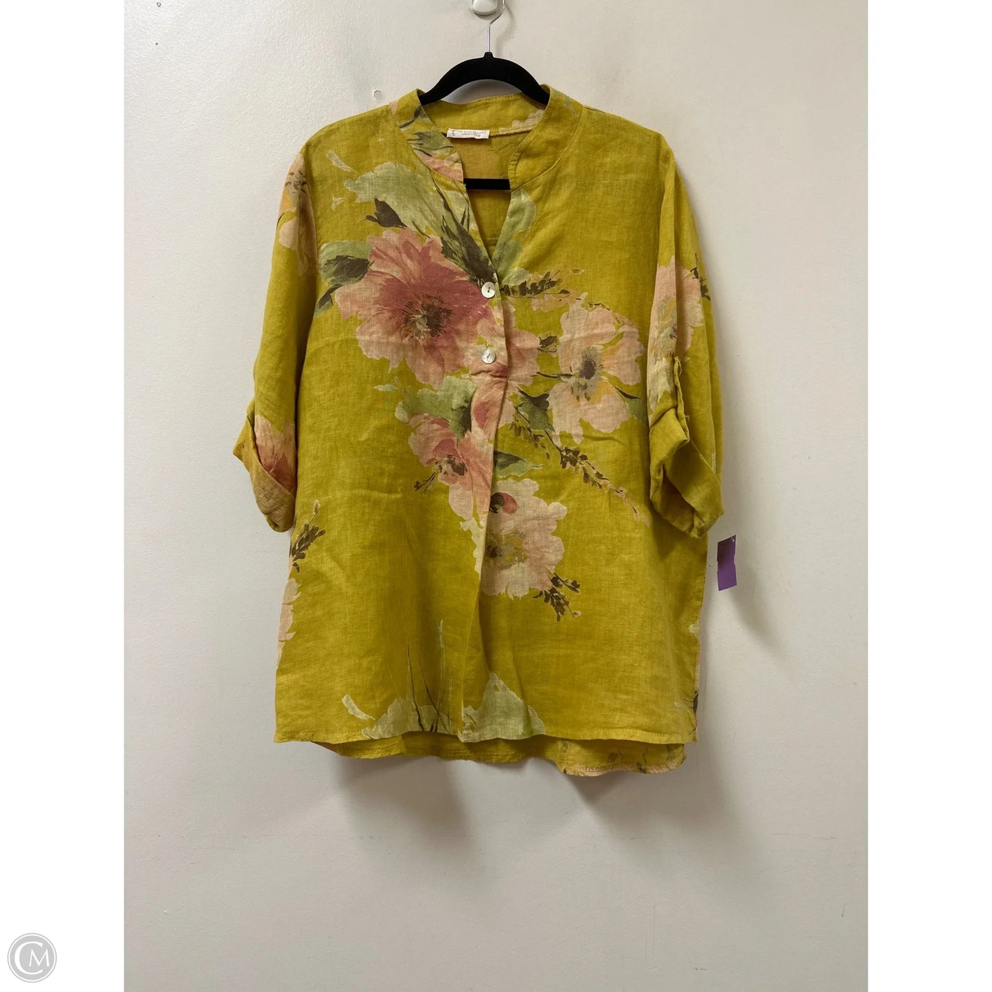 Top Long Sleeve By Clothes Mentor In Yellow, Size: Xl
