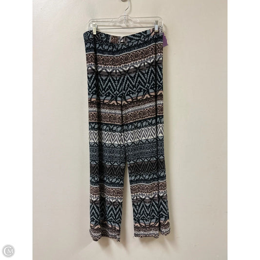 Pants Wide Leg By Mlle Gabrielle In Black & Cream, Size: 10