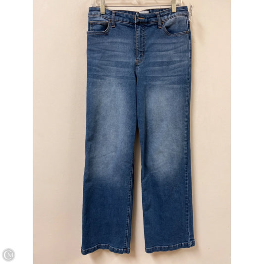 Jeans Flared By Crown And Ivy In Blue Denim, Size: 8