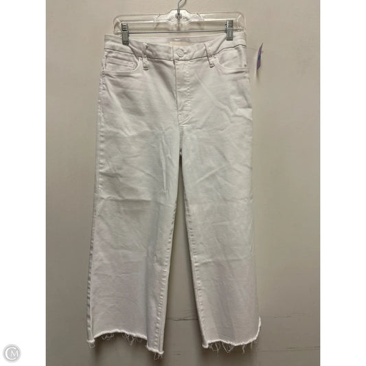 Jeans Wide Leg By Kut In White Denim, Size: 8