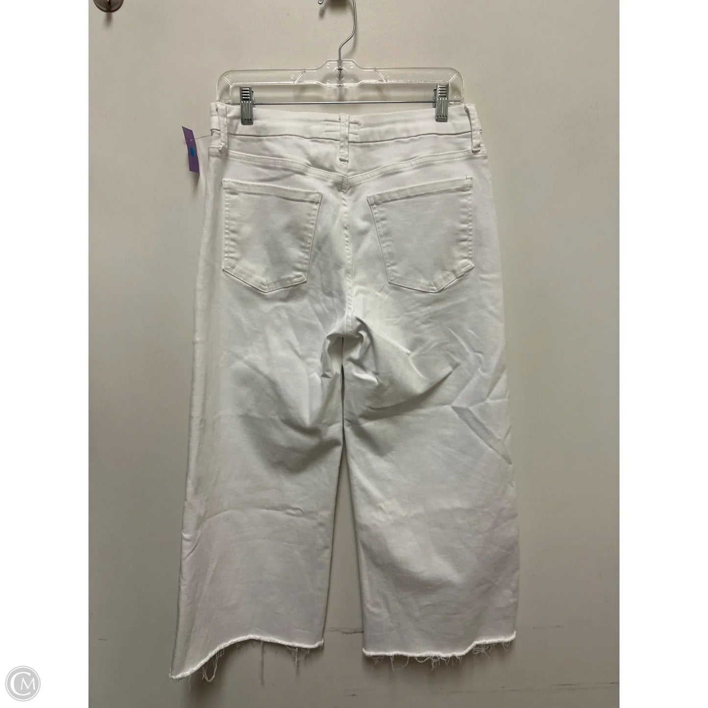 Jeans Wide Leg By Kut In White Denim, Size: 8