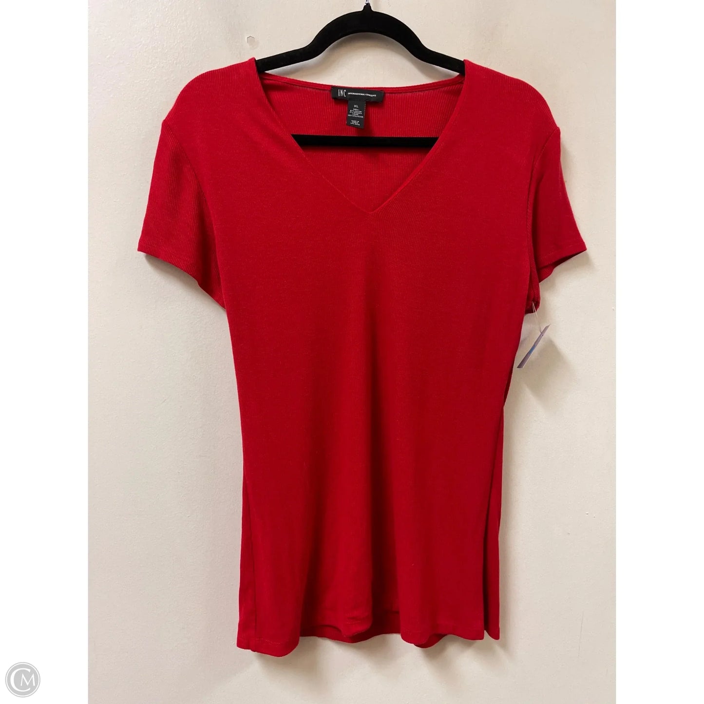 Top Short Sleeve By Inc In Red, Size: Xl