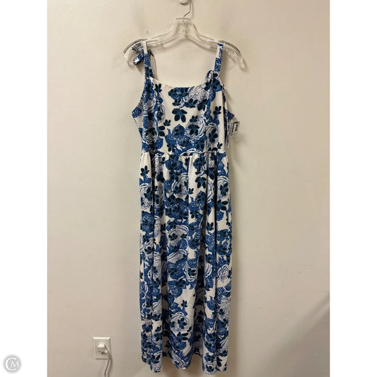 Dress Casual Maxi By Shein In Blue & White, Size: Xl