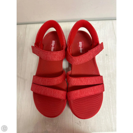 Sandals Flats By Skechers In Red, Size: 8