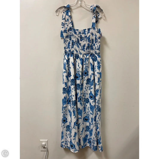 Dress Casual Maxi By Shein In Blue & White, Size: L