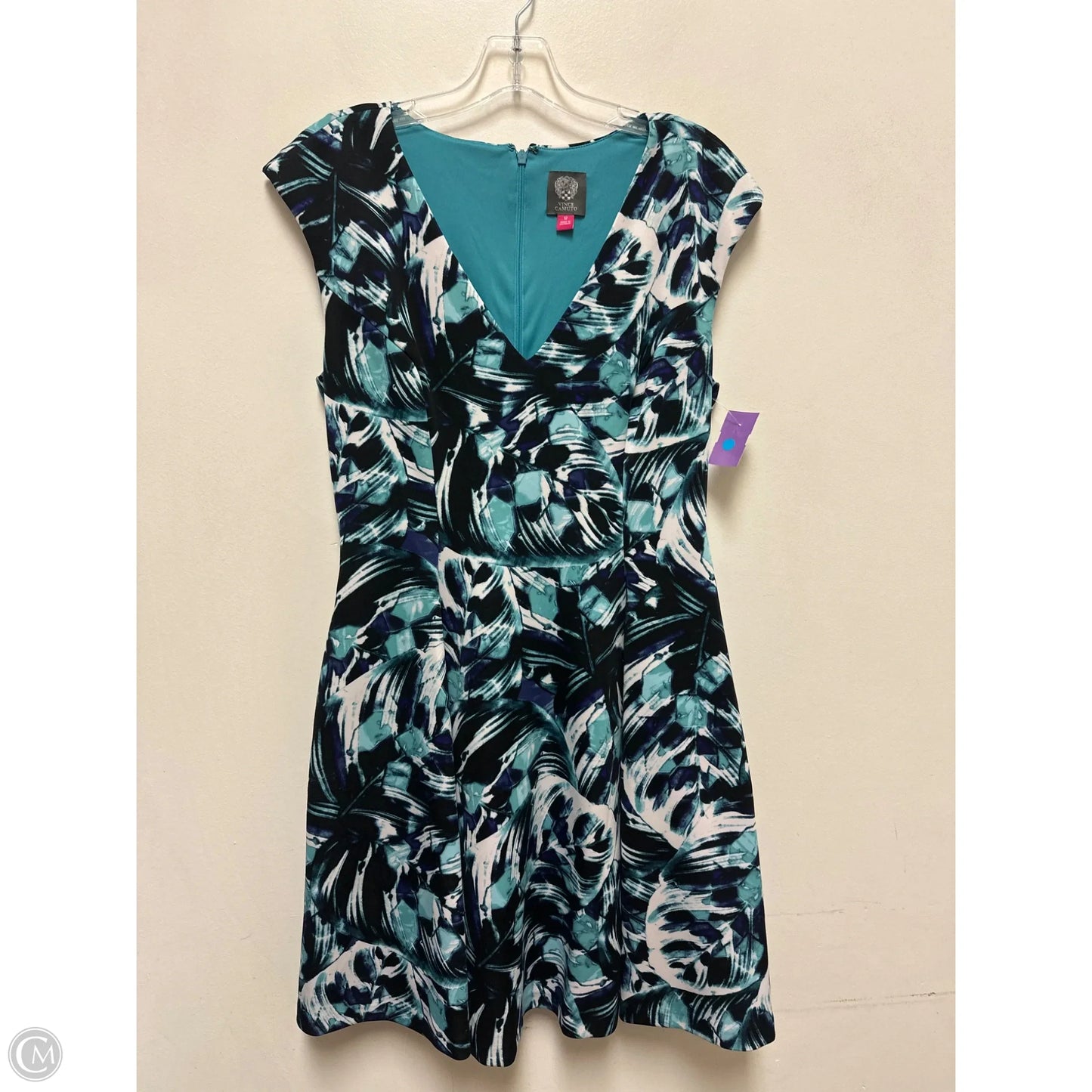 Dress Casual Short By Vince Camuto In Black & Blue, Size: L