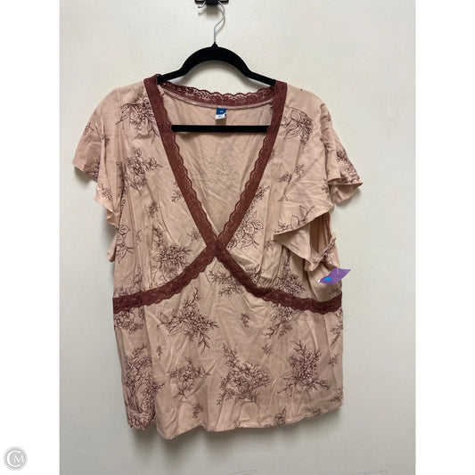 Top Short Sleeve By Old Navy In Pink, Size: 2x