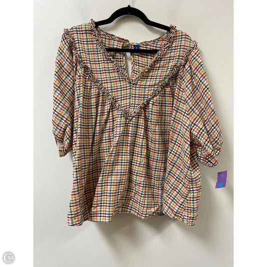 Top Short Sleeve By Old Navy In Multi-colored, Size: 3x