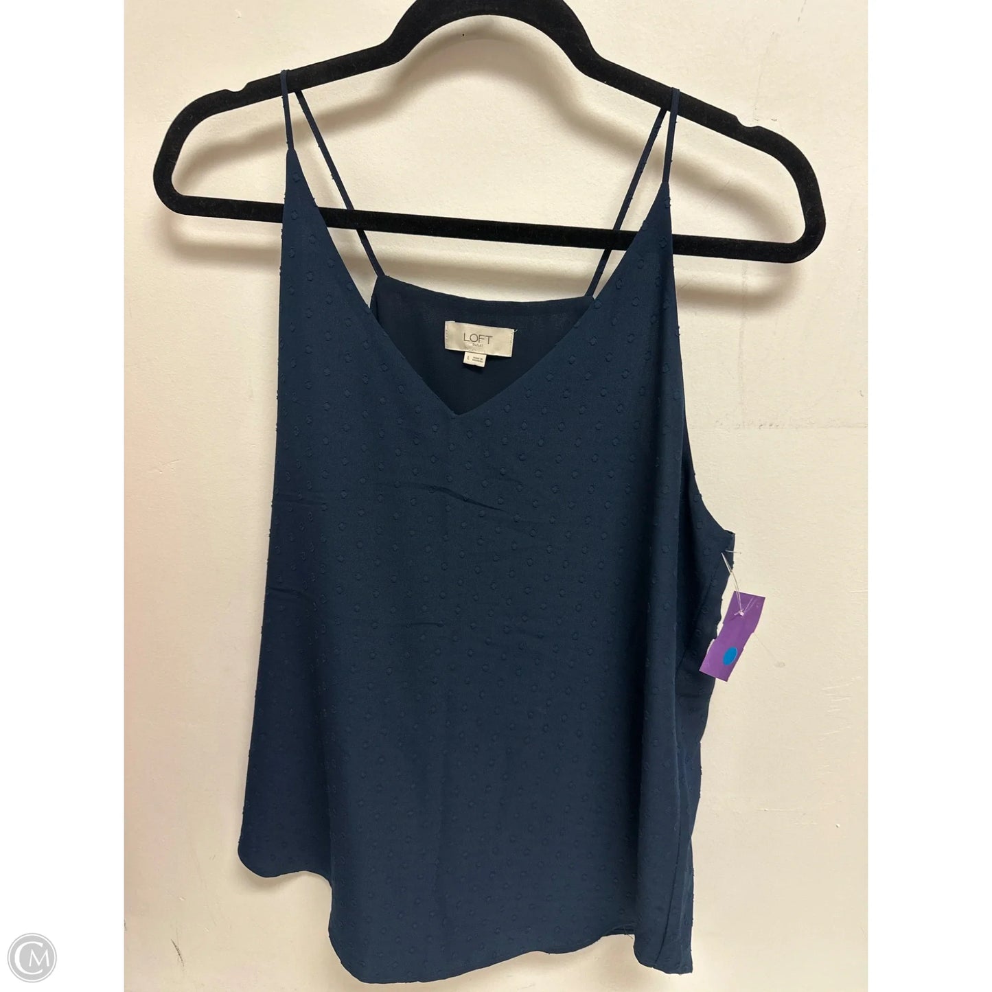 Top Sleeveless By Loft In Navy, Size: L