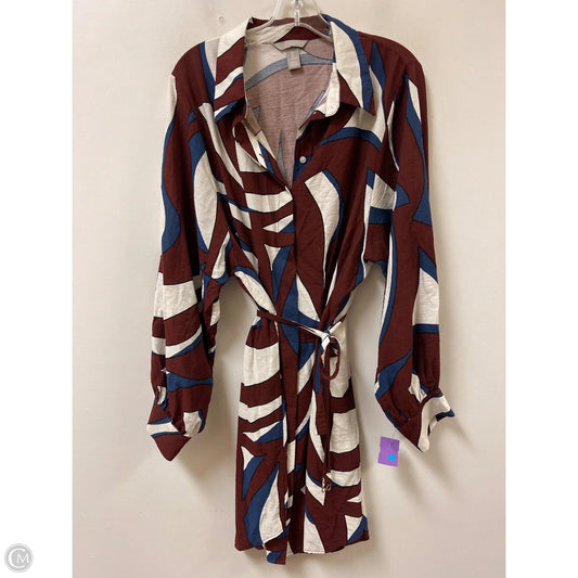 Dress Casual Short By H&m In Blue & Brown, Size: L