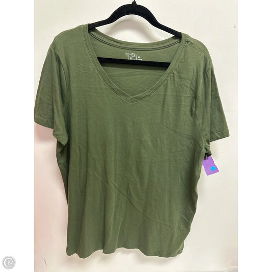 Top Short Sleeve By Time And Tru In Green, Size: Xl