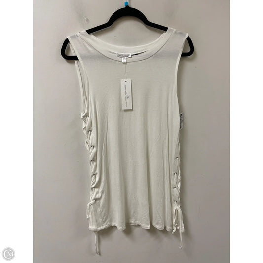 Top Sleeveless By Clothes Mentor In White, Size: L