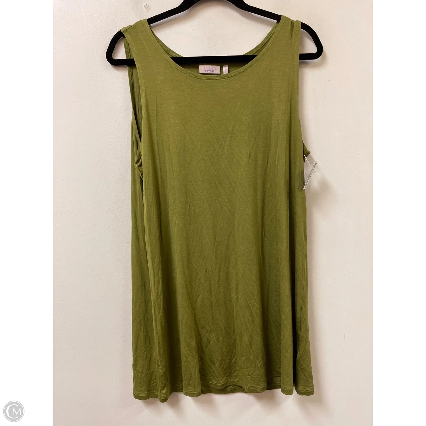 Tunic Sleeveless By Logo In Green, Size: L