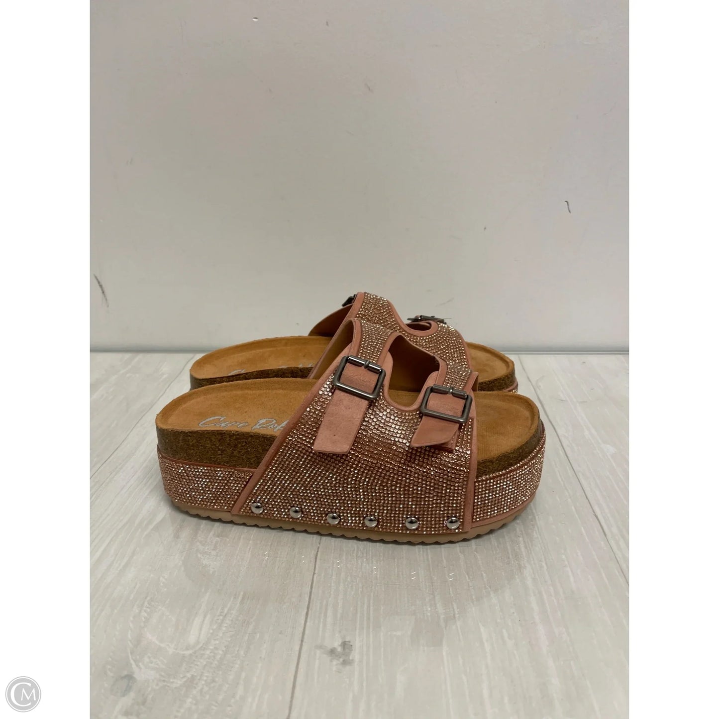 Sandals Heels Platform By Cape Robbin In Rose Gold, Size: 7