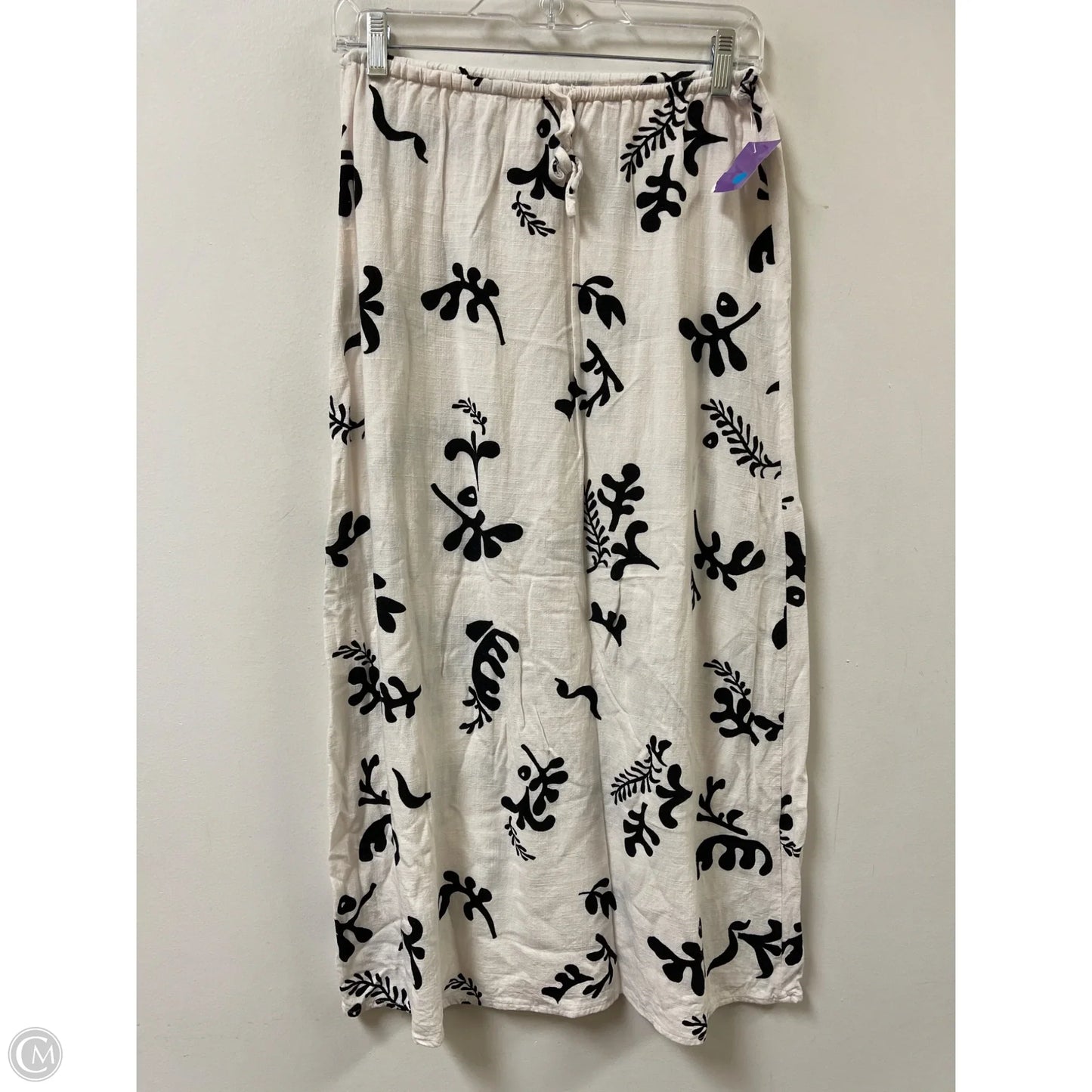 Skirt Midi By Clothes Mentor In Black & White, Size: 4