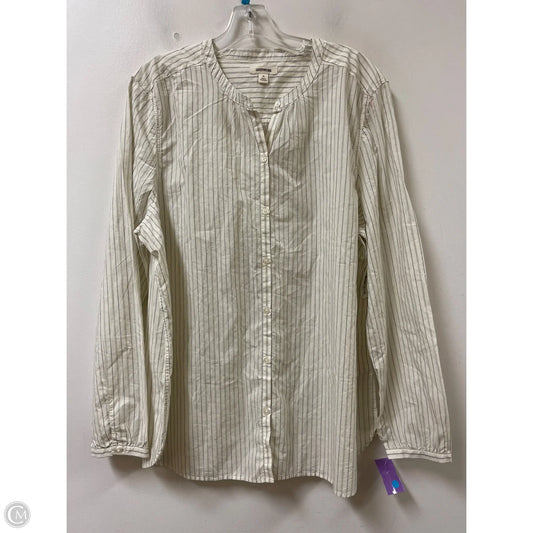 Blouse Long Sleeve By Clothes Mentor In Striped Pattern, Size: Xl