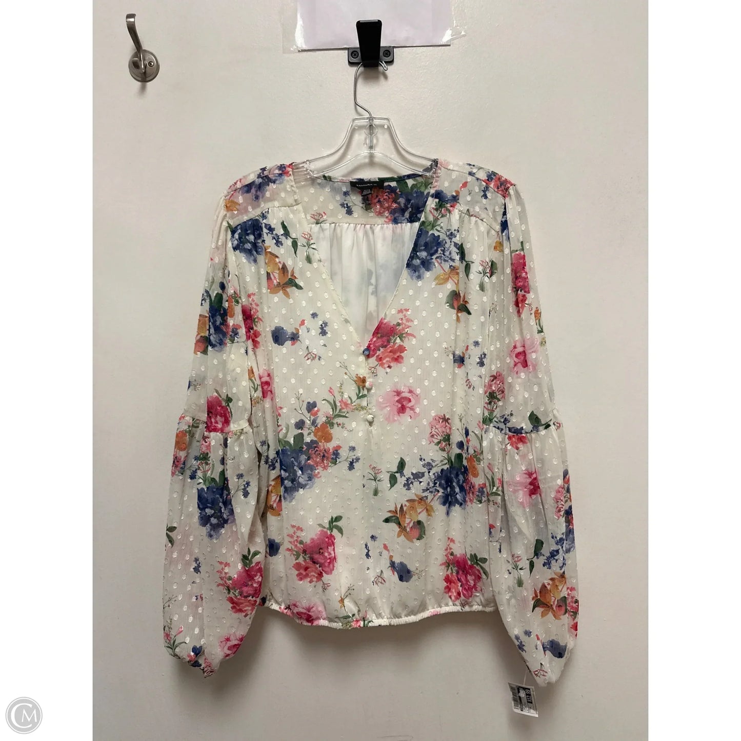 Top Long Sleeve By Tamara H In Floral Print, Size: Xl