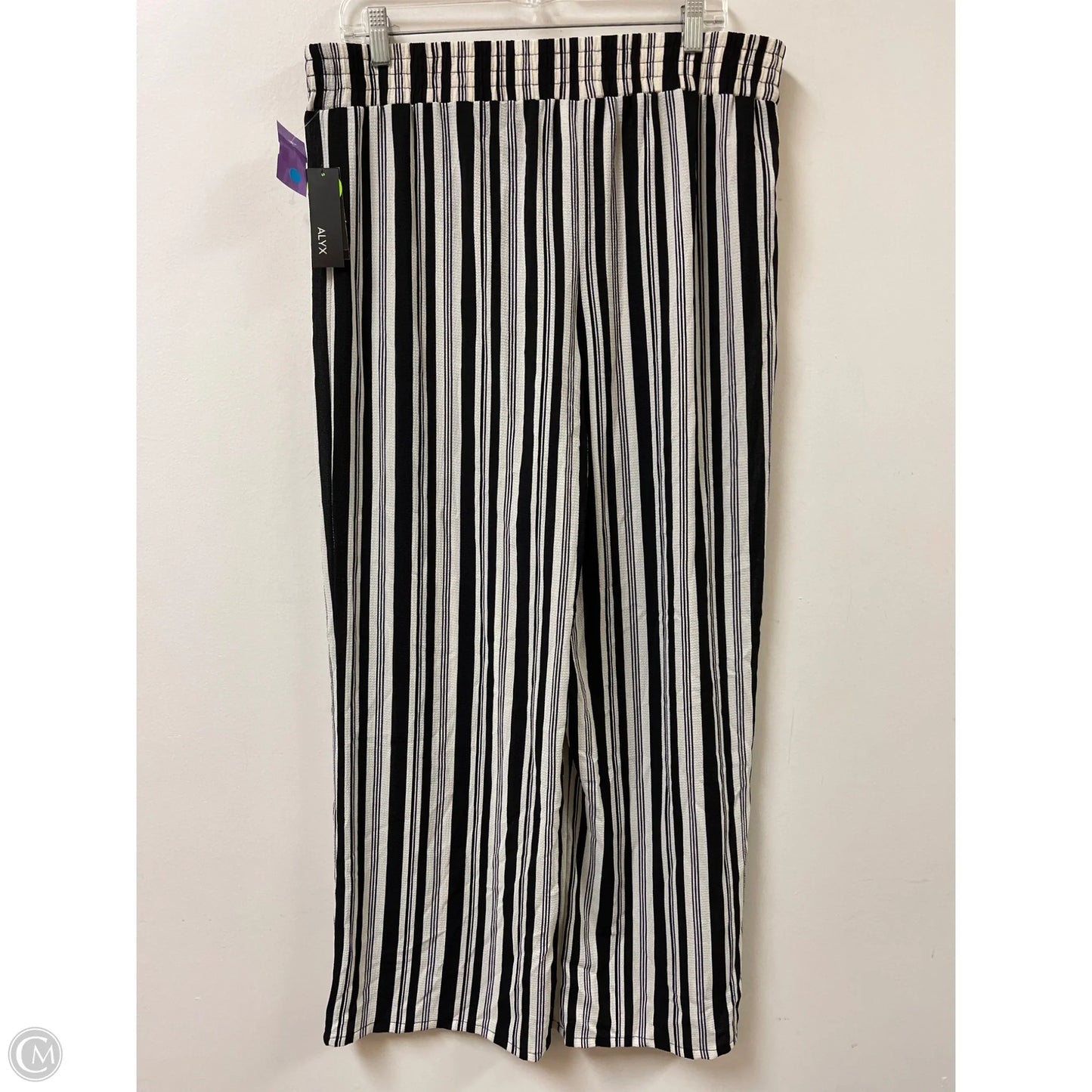 Pants Wide Leg By Alyx In Black & White, Size: 12