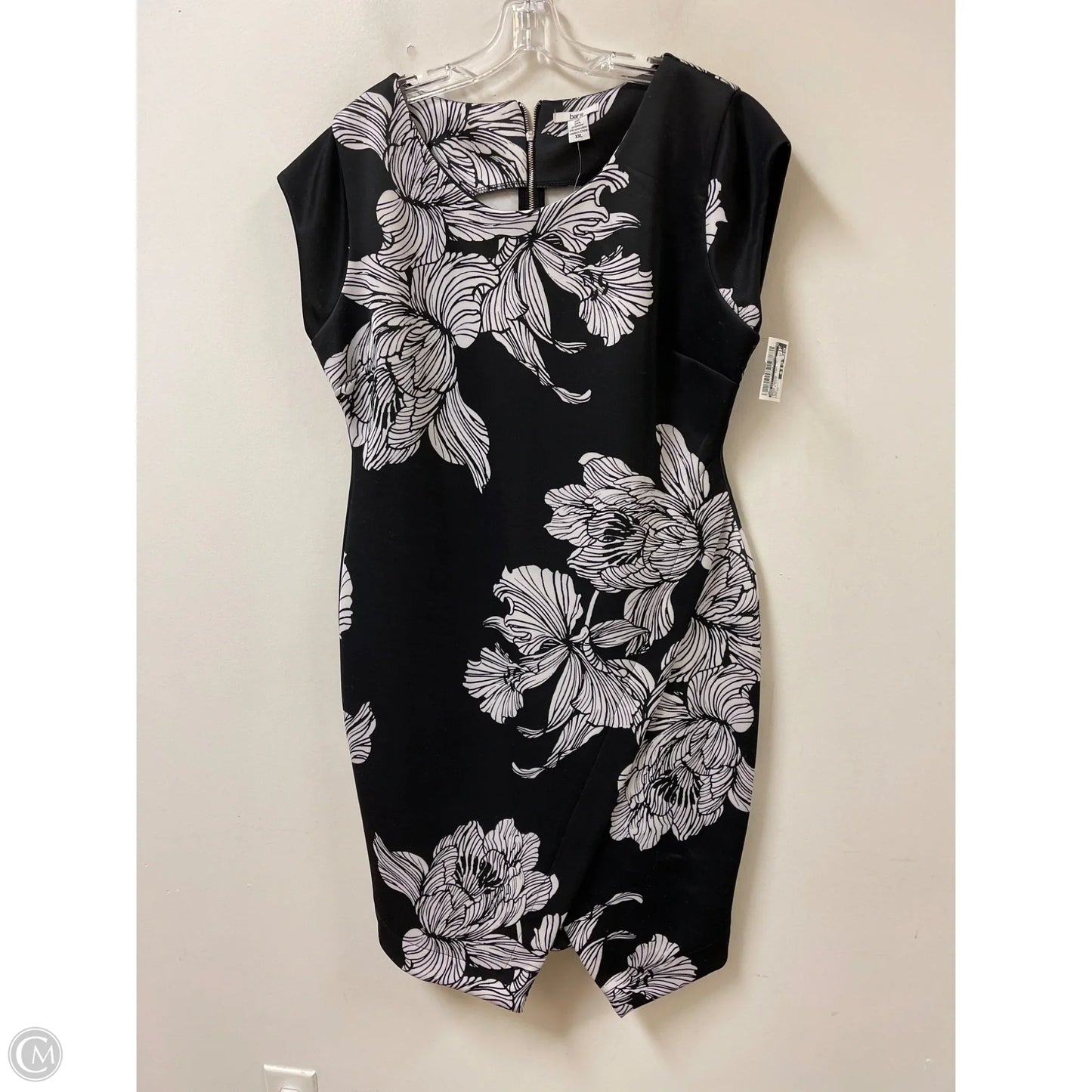 Dress Casual Midi By Bar Iii In Black & White, Size: 1x