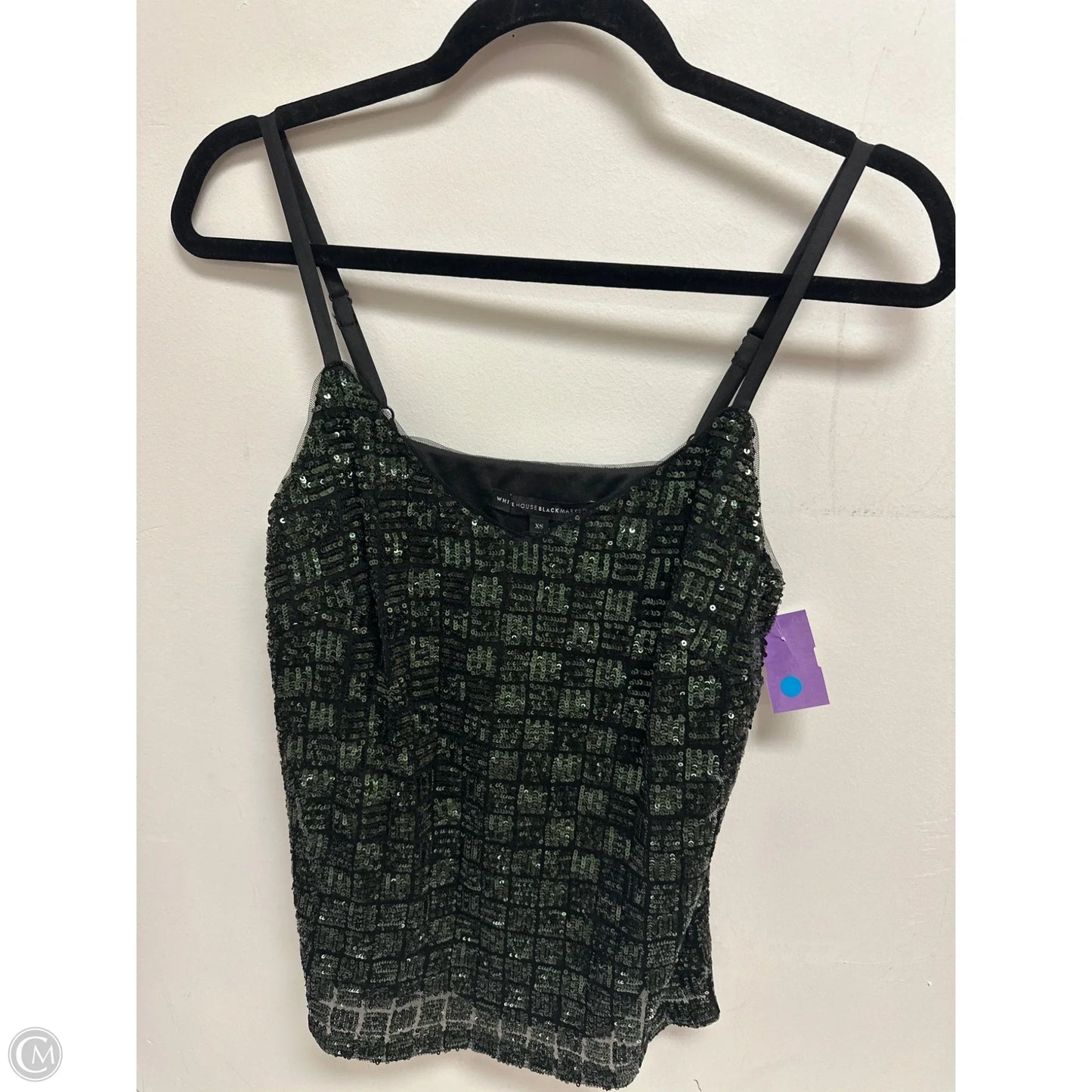 Top Sleeveless By White House Black Market In Black & Green, Size: Xs
