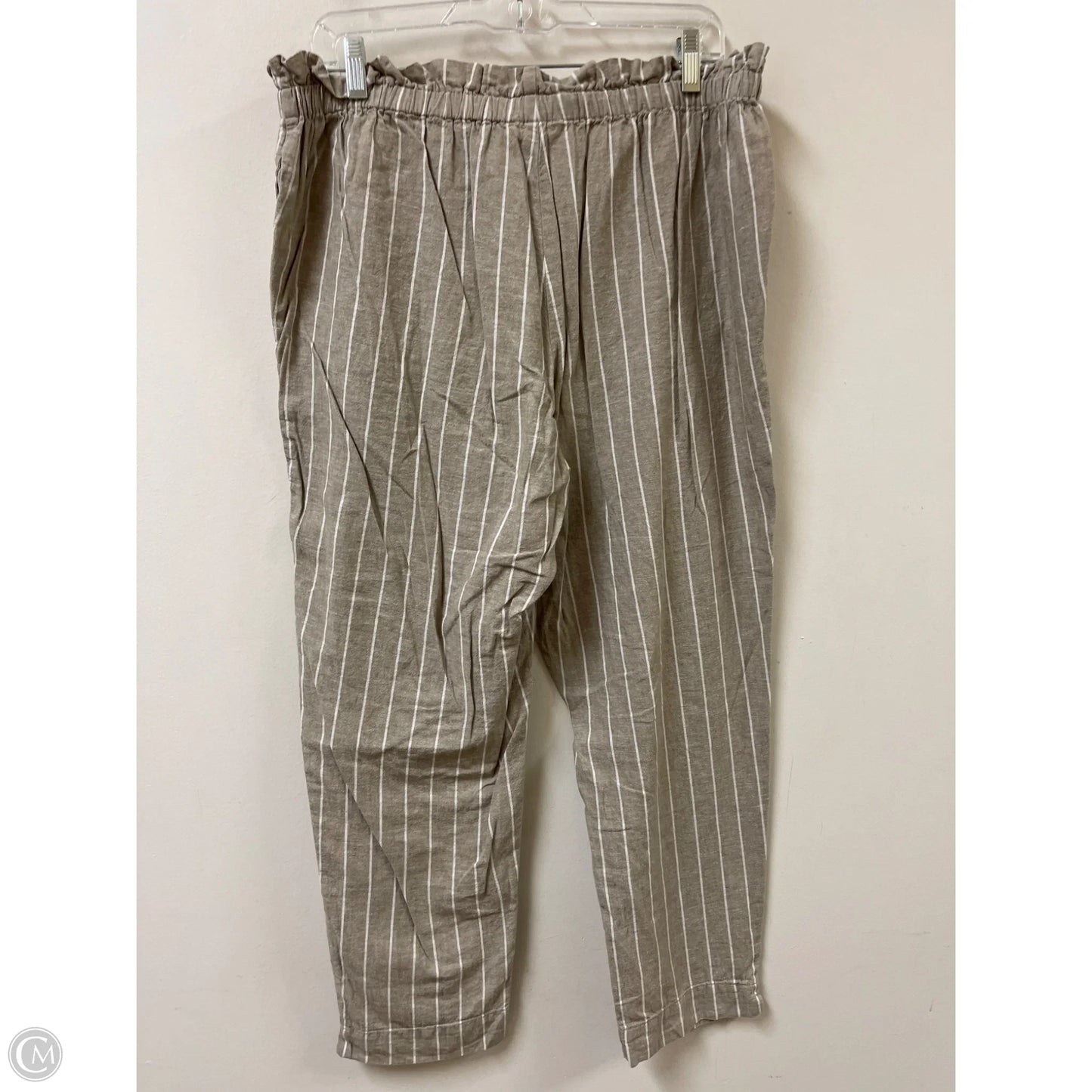 Pants Wide Leg By Beachlunchlounge In Brown & White, Size: 12