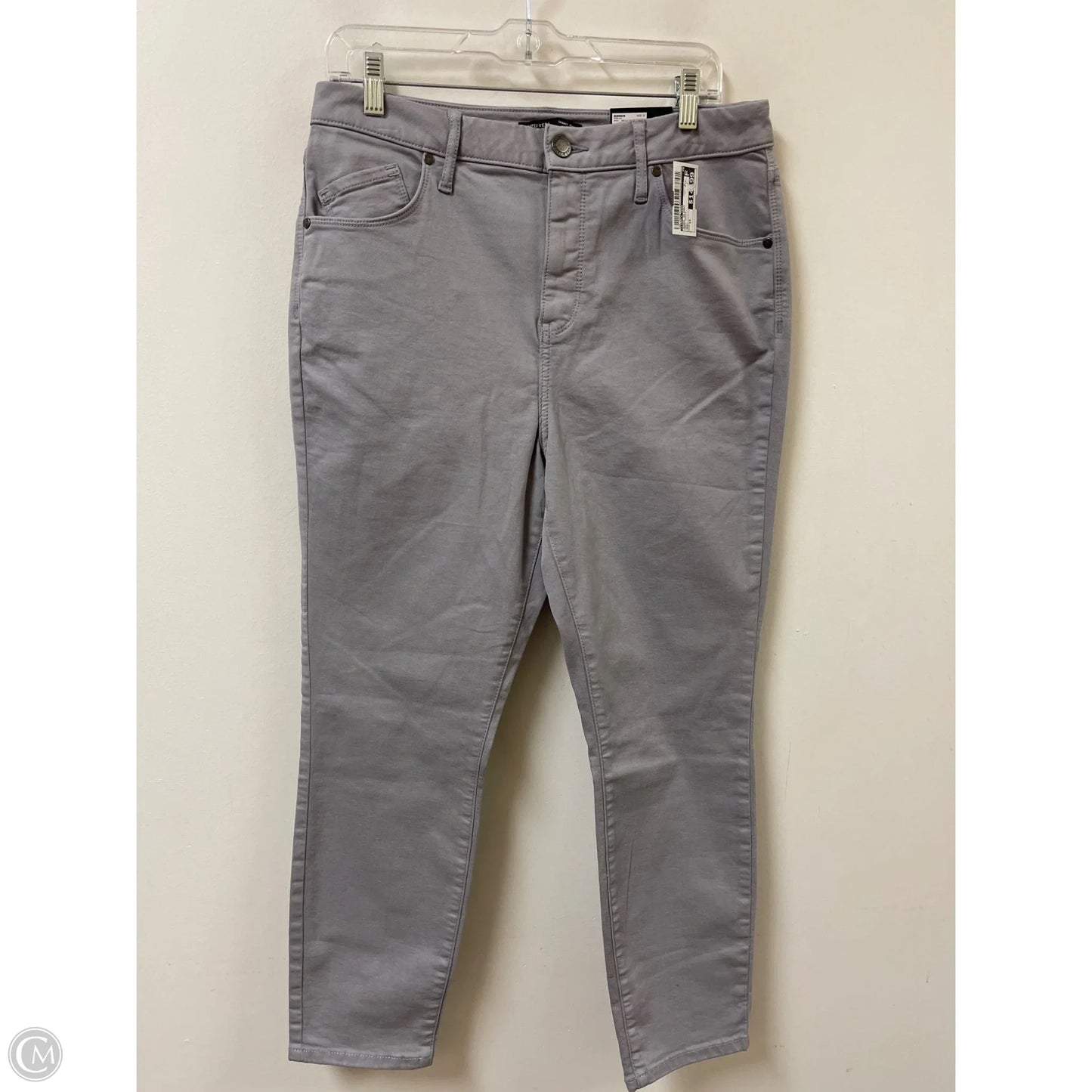 Jeans Skinny By Simply Vera In Grey Denim, Size: 12