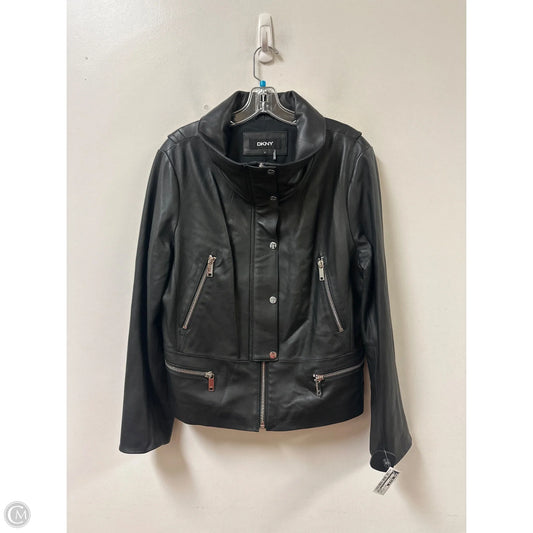Jacket Moto By Dkny In Black, Size: Xl