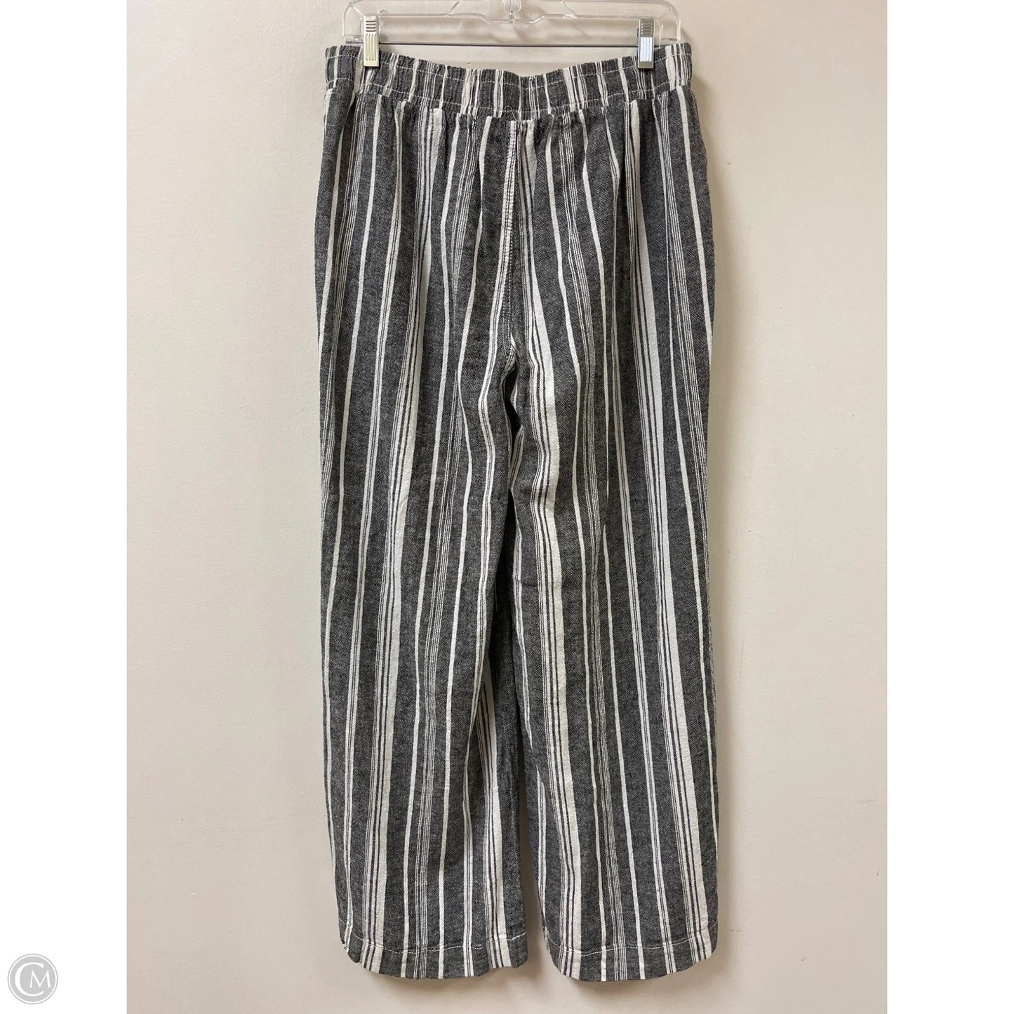 Pants Linen By Briggs In Grey & White, Size: 12