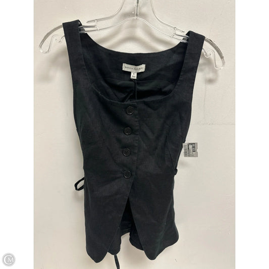 Blouse Sleeveless By Banana Republic In Black, Size: S