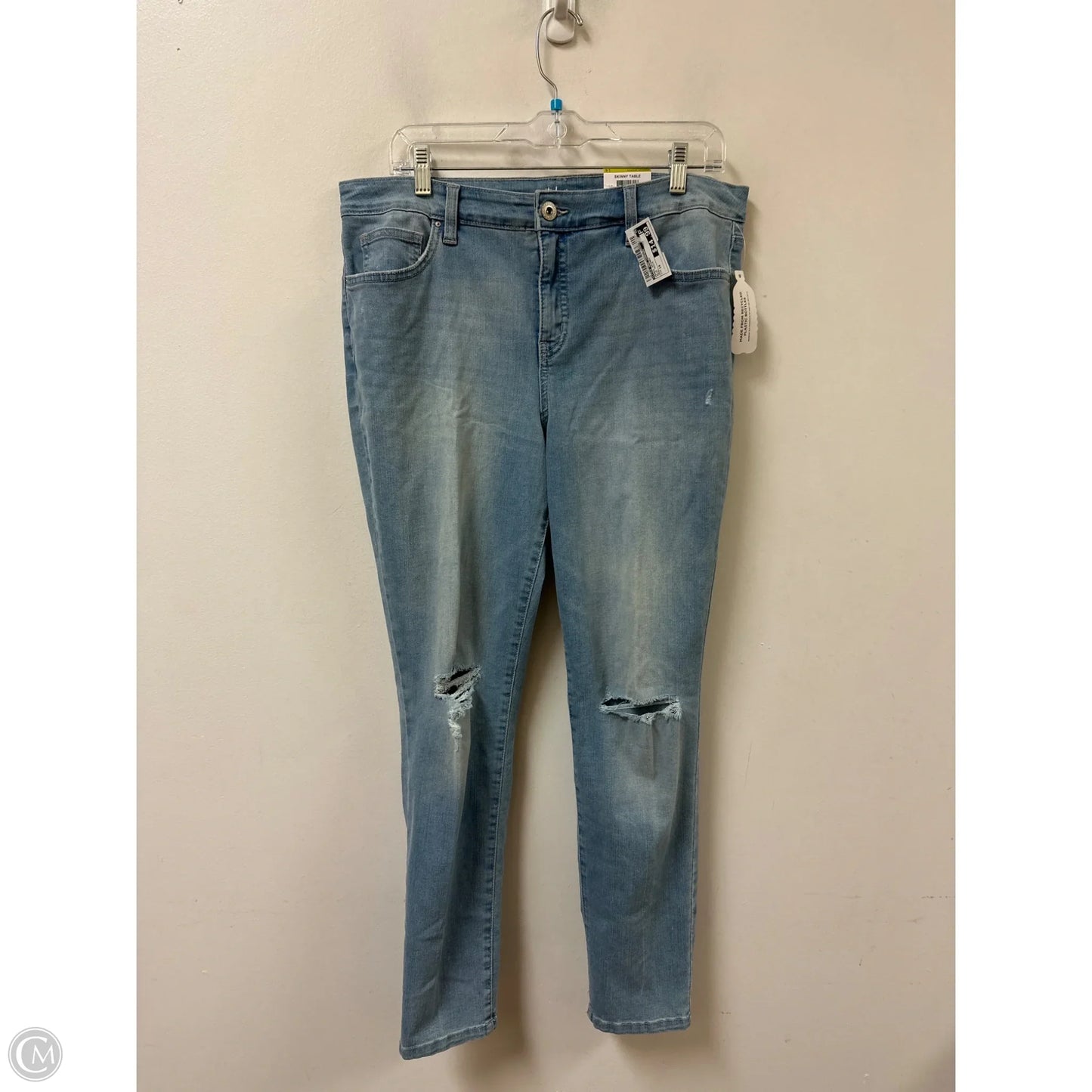 Jeans Skinny By Style And Company In Blue Denim, Size: 14