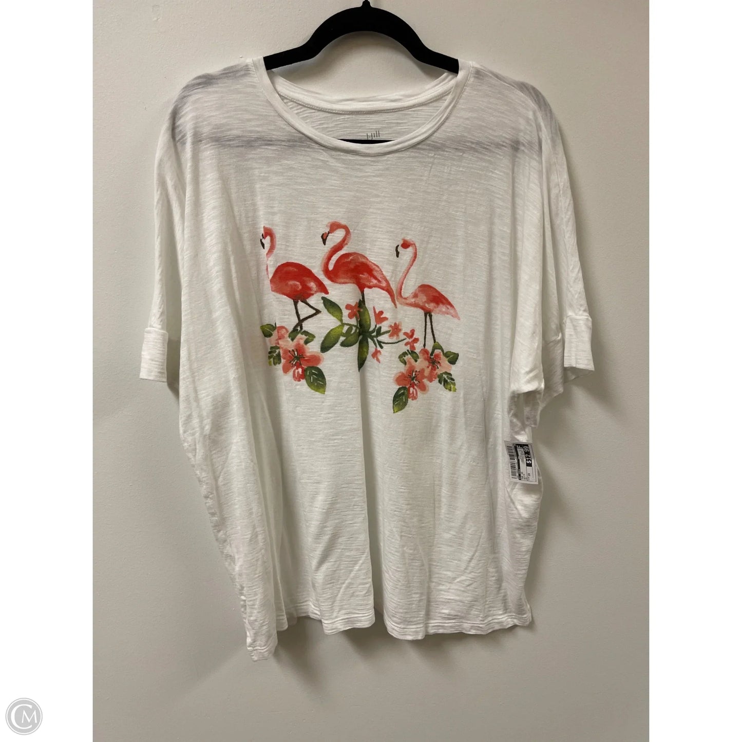 Top Short Sleeve By J. Jill In White, Size: 2x