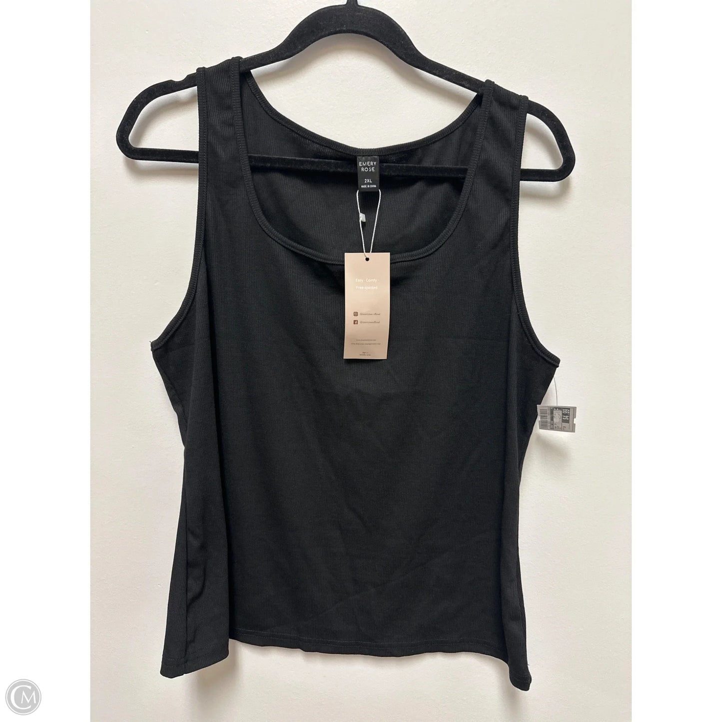 Tank Top By Emery Rose In Black, Size: 2x