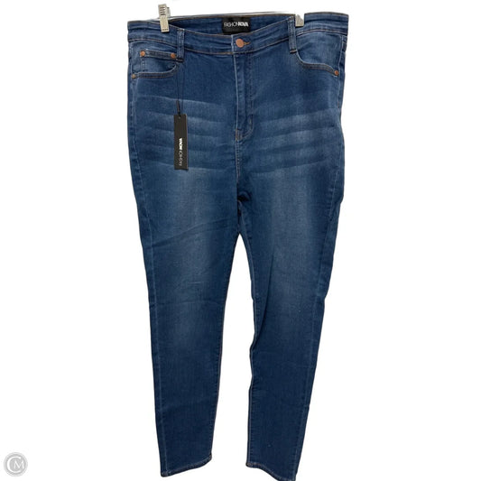 Jeans Skinny By Fashion Nova In Blue Denim, Size: 18